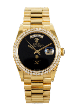 ساعة رولكس 36 مم بمينا جوهرة