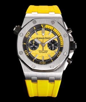 أوديمارس بيجيه سلسلة رويال أوك موديل الفاكهة: 26703 ثانية تشغيل ساعة ميكانيكية أوتوماتيكية للرجال مزودة بحركة أصلية من طراز cal.3124 قطر الحركة: 42 ملم فائقة الإضاءة