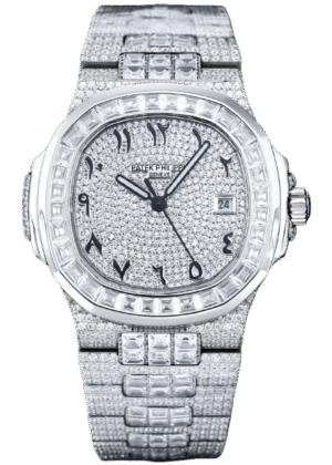 ساعة باتيك فيليب من سلسلة نوتيلوس بريك رينغ من الذهب الأبيض