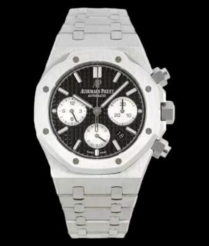 Audemars Piguet Royal Oak Offshore Style Watch - Black Dial, Silver-tone Case