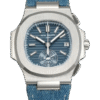 Patek Philippe Nautilus 5980 Style Watch - Blue Dial, Silver-tone Case