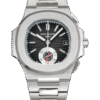Patek Philippe Nautilus 5980 Style Watch - Black Dial, Silver-tone Case
