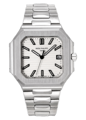 Patek Philippe Cubitus Style Watch - White Dial, Silver-tone Case