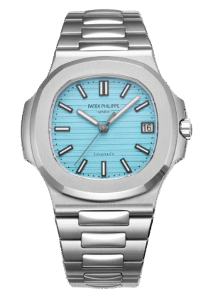 Patek Philippe Nautilus 5711 Style Watch - Turquoise Dial, Silver-tone Case