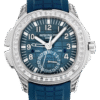 Patek Philippe Aquanaut 5164 Travel Style Watch - Blue Dial, Silver-tone Case