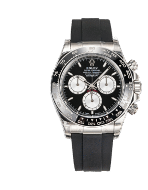 Rolex Daytona Style Watch - Black Dial, Silver-tone Case