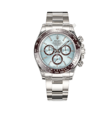 Rolex Daytona Style Watch - Ice Blue Dial, Silver-tone Case