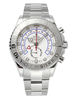 Rolex Yacht-Master II Style Watch - White Dial, Silver-tone Case
