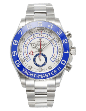 Rolex Yacht-Master II Style Watch - White Dial, Silver-tone Case