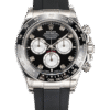 Rolex Daytona Style Watch - Black Dial, Silver-tone Case
